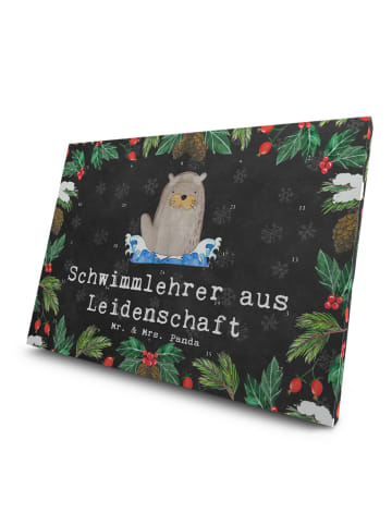 Mr. & Mrs. Panda Tee Adventskalender Schwimmlehrer Leidenschaft ... in Kreidetafel