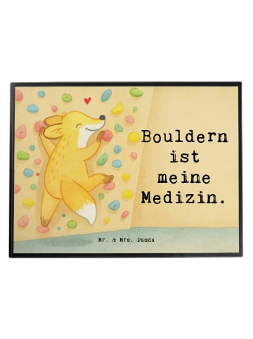 Mr. & Mrs. Panda Schreibunterlage Fuchs Bouldern Design mit Spruch in Weiß