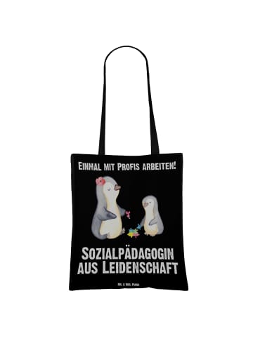 Mr. & Mrs. Panda Tragetasche Sozialpädagogin Leidenschaft mit Sp... in Schwarz