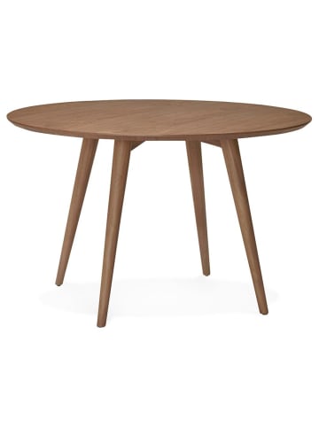 KADIMA DESIGN Runder Esstisch Ø 120 cm aus Holz, skandinavisches Design, robust in Braun