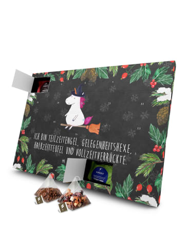 Mr. & Mrs. Panda Tee Adventskalender Einhorn Hexe mit Spruch in Kreidetafel