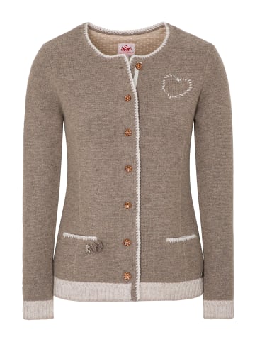 Spieth & Wensky Strickjacke WILLA in nuss - meliert