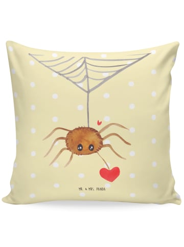 Mr. & Mrs. Panda 40 x 40 Kissen Spinne Agathe Liebe ohne Spruch in Gelb Pastell
