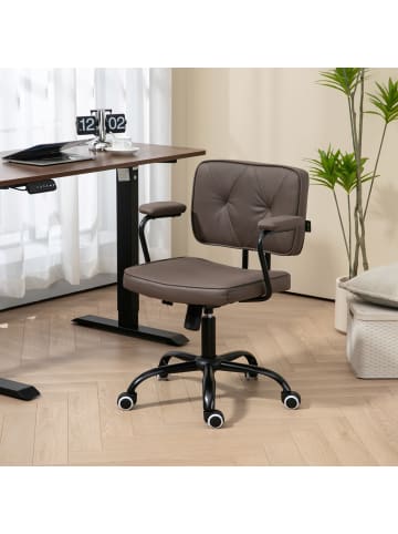 Vinsetto Bürostuhl-61L x 58B x 82-91H cm-Kaffee