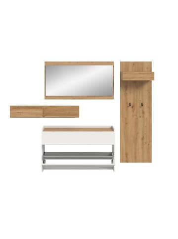 ebuy24 Garderobenmöbel Drive Weiß 192 x 32 cm