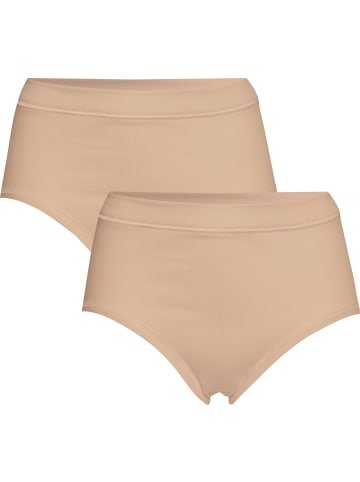 Con-ta Baumwolle, Feinripp Taillenslip 2er-Pack in haut
