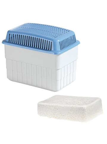 Wenko Feuchtigkeitsabsorber, Luftentfeuchter + Patrone 1 kg in Blau, 18 x 21 x 15 cm