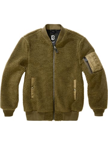 Brandit Fleecejacke/Fleecepullover "MA1 Sherpa Jacket" in Grün