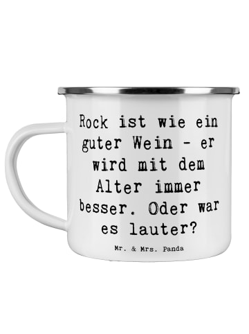 Mr. & Mrs. Panda Kaffeebecher Spruch Rock Wein mit Spruch in Weiß