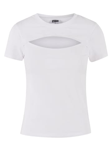 Urban Classics Urban Classics Ladies Short Cut Out Tee in white