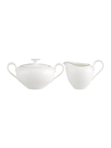 Villeroy & Boch 2er Set Milch- und Zucker-Set Anmut Platinum No.1 in weiß