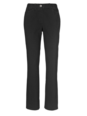GOLDNER Kurzgröße:  Bequeme Jeansschlupfhose mit Dehnbund in schwarz