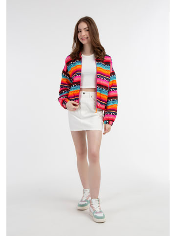 myMo Damen Bomberjacke in Mehrfarbig Neon Pink