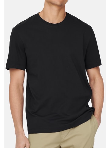 ONLY & SONS T-Shirt MAX in Dunkelgrün / grau / schwarz