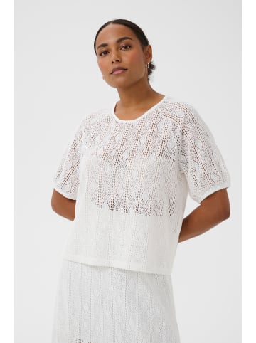 Kaffe Kurzarm-Bluse KAdonna Baggy fit in Chalk