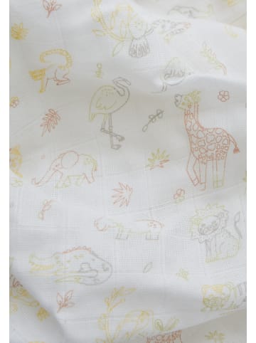 Stellou & friends Mulltuch-Set / Pucktücher in weiss rosa Flamingo