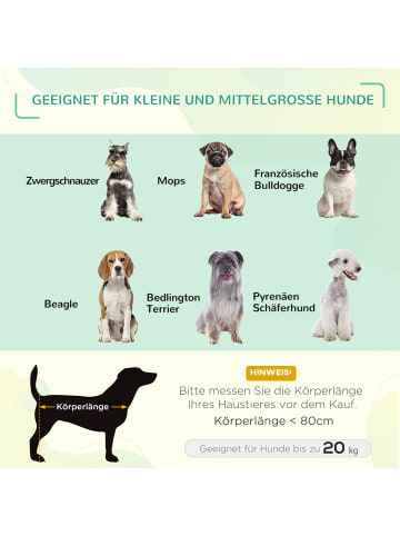 Pawhut Hundeliege Outdoor mit Dach L122 x B92 x H108 cm