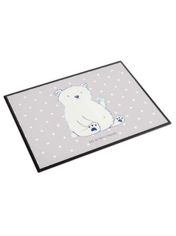 Mr. & Mrs. Panda schreibtischunterlage Eisbär Faul ohne Spruch in Grau Pastell