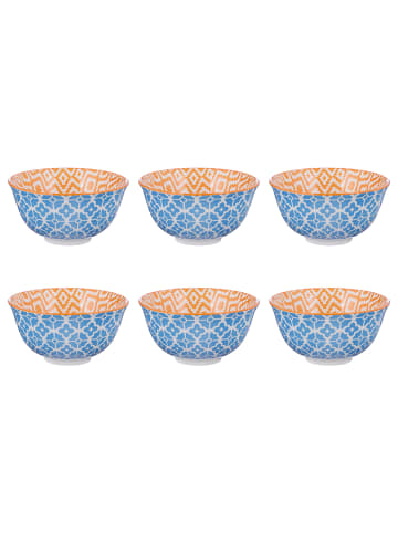 Butlers Schale ORNAMENTS 6er-Set in Blau-Orange