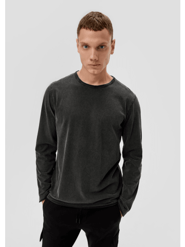 QS T-Shirt langarm in Grau