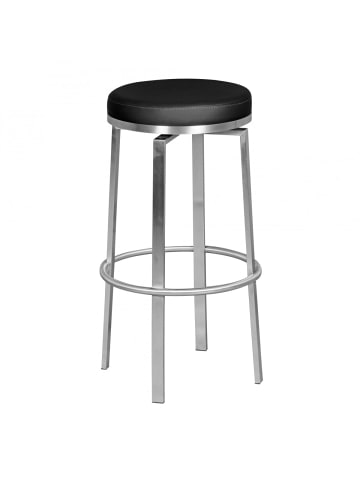 FineBuy Barstuhl in Schwarz / Kunstleder / 42x42x42