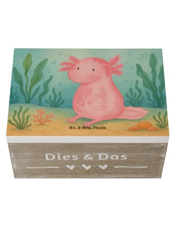 Mr. & Mrs. Panda Kiste Axolotl Niedlich Design ohne Spruch in Weiß
