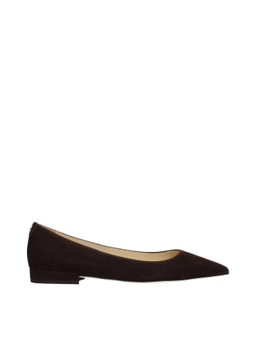Jimmy Choo Braun Leder Ballerinas