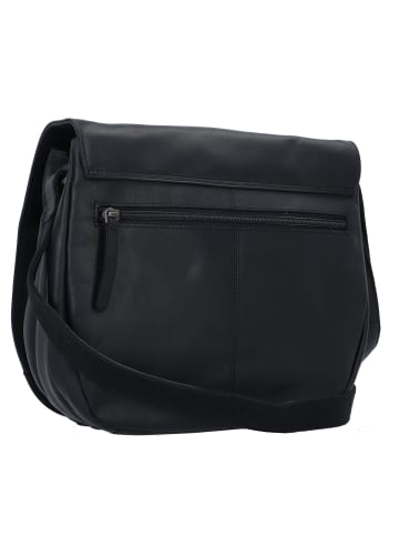 The Chesterfield Brand Wax Pull Up Umhängetasche Leder 26 cm in schwarz