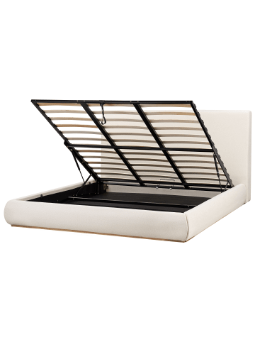 Beliani Doppelbett CAMPAGNE in Beige - (W) 199 x (H) 114 x (L) 232 cm