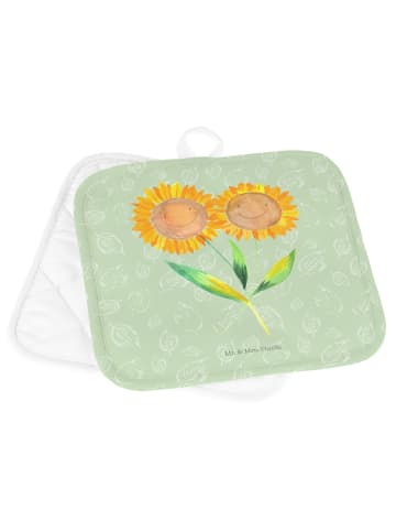 Mr. & Mrs. Panda Topflappen Blume Sonnenblume ohne Spruch in Blattgrün