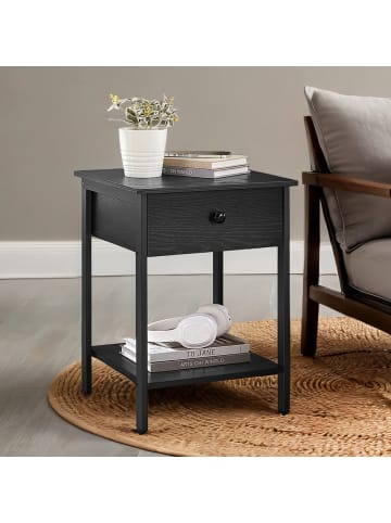 VASAGLE Nachttisch Barnet in Schwarz - (B)40 x (H)55 x (T)40 cm
