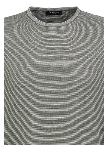 Sublevel Langärmeliger Strickpullover mit dezenter Musterstruktur in Grün