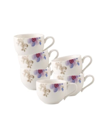 Villeroy & Boch 6er Set Mokka-/Espressotassen Mariefleur Gris Basic in Bunt 50 ml in bunt
