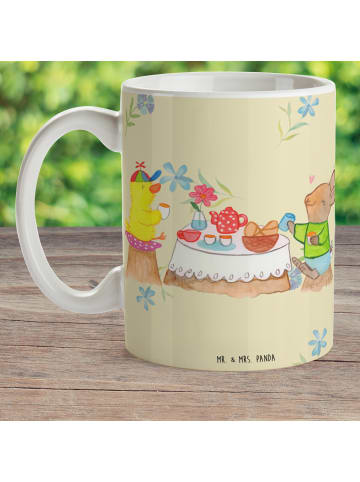 Mr. & Mrs. Panda Plastikbecher Ostern Frühstück ohne Spruch in Blumig