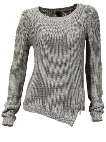 Heine Rundhals-Pullover in grau-melange