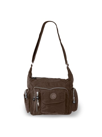 Bag Street Schultertasche Nylon braun ca. 30cm
