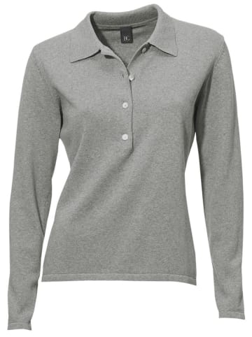 Heine Polopullover in grau-melange