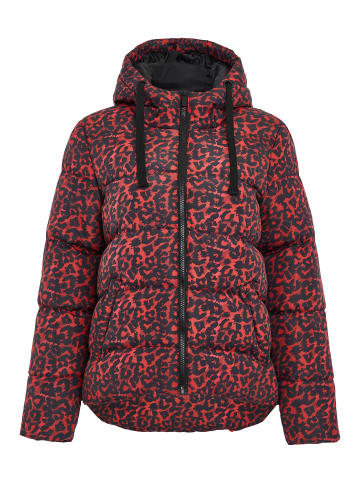 Threadbare Winterjacke THB Chrissy Printed Padded Coat in rot schwarz