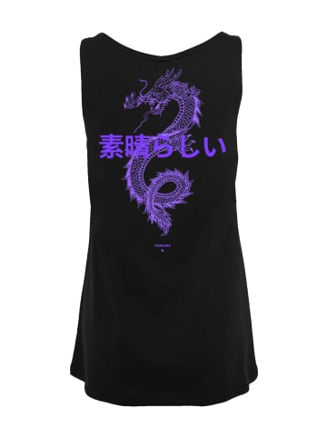 F4NT4STIC Damen Tanktop Drache Japan in schwarz