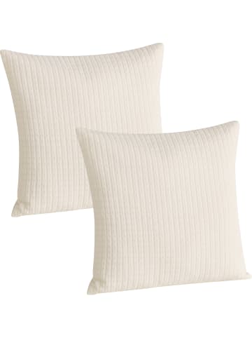Erwin Müller Baumwollmischung Kissenhülle 2er-Pack in natur