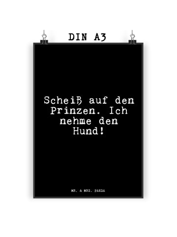Mr. & Mrs. Panda Wandbild Problem auf den Prinzen.... mit Spruch in Schwarz