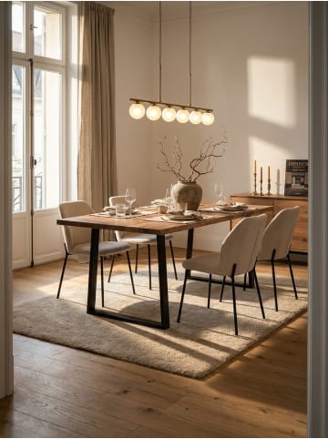 KADIMA DESIGN Esszimmertisch 140x80x76 cm Massivholz / Metall Esstisch