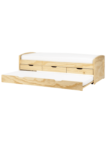 Beliani Tagesbett PETIVILLE in Braun - (W) 99 x (H) 63 x (L) 206 cm