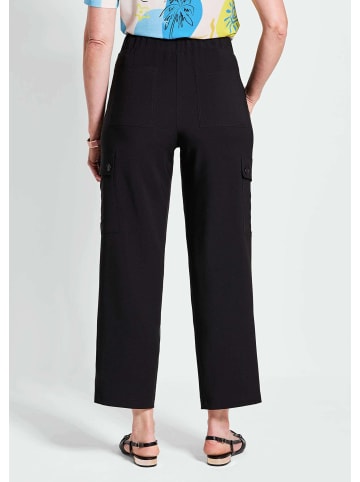 GOLDNER Kurzgröße:  Cargohose Bequeme Hose VERA mit sportlichem Look in schwarz