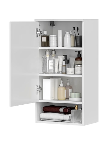 HOMCOM Wandschrank-40L x 27B x 77H cm-Weiß