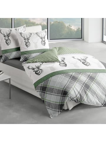 Traumschlaf Bettwäsche Hirsche in grün