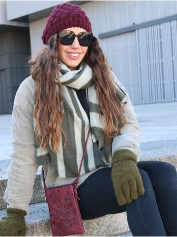 styleBREAKER Schal mit Streifen in Braun-Beige