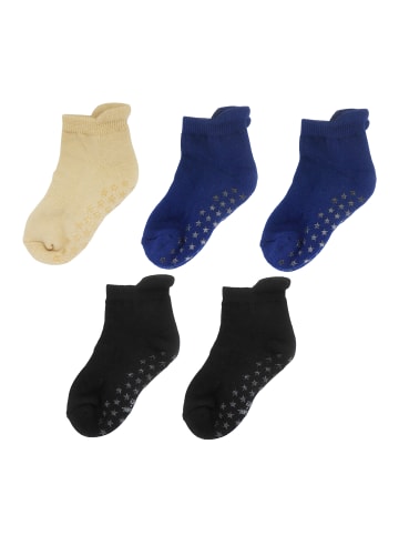Yalion 5er-Set Yalion Baby Kurzsocken mit Stern-Stoppern – weich & rutschfest, Bunt