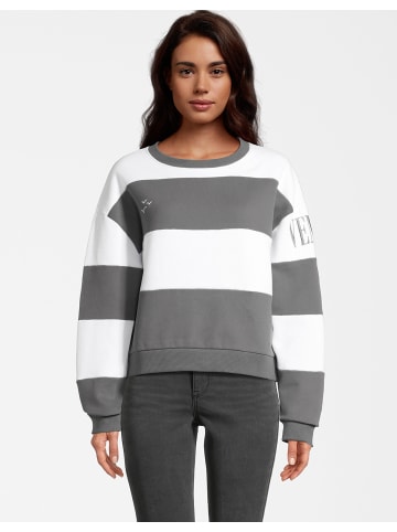 Course Sweatshirt in grau-weiß