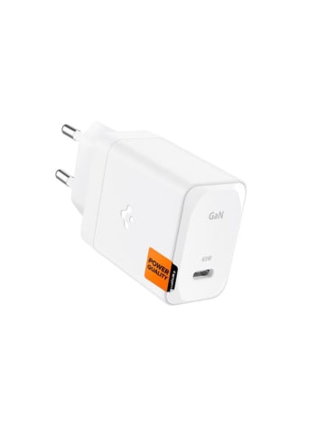 Spigen USB-C Netzladegerät PD 3.0 PPS 65W + USB-C Kabel - Schnellladegerät in Weiß